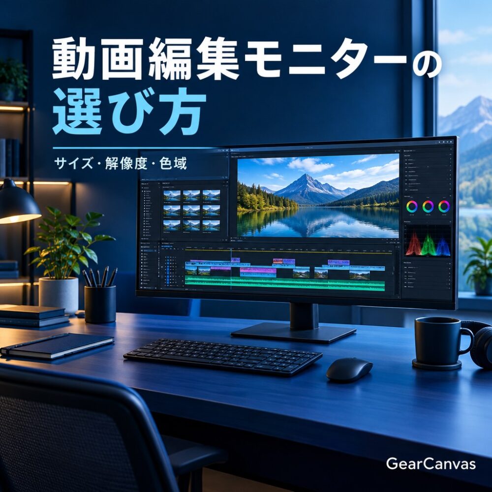動画編集用モニターの選び方。サイズ・解像度・色域を確認するGearCanvasの解説記事